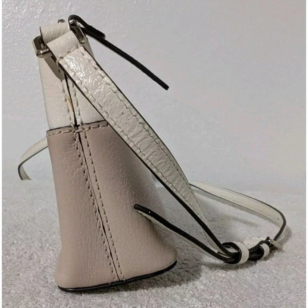 Kate Spade New York Crossbody Grove Street Millie Pebbled Leather Pink White - Picture 11 of 14